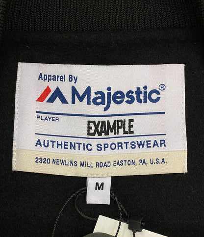 美品 Majestic／EXAMPLE エグザンプル スタジャン ブルゾン ブラック メンズ SIZE M マジェスティック