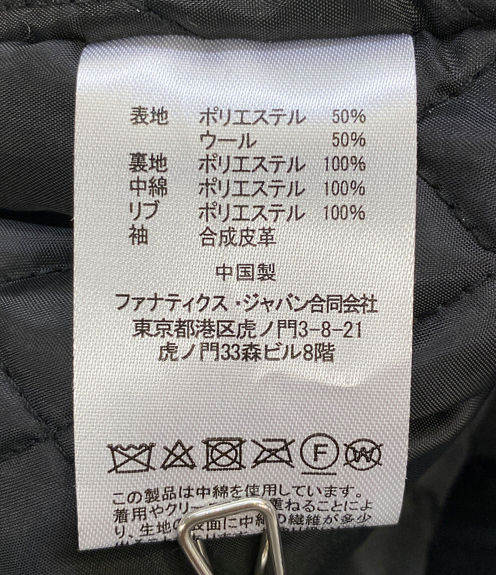 美品 Majestic／EXAMPLE エグザンプル スタジャン ブルゾン ブラック メンズ SIZE M マジェスティック