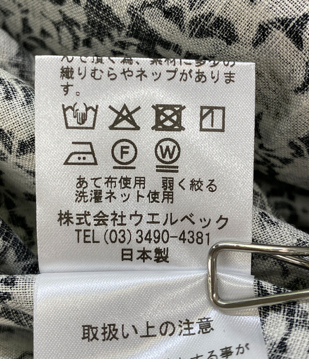 美品 Shower Party シャワーパーティー 半袖ワンピース ブラック 花 リバティ PY2622602 レディース SIZE 1