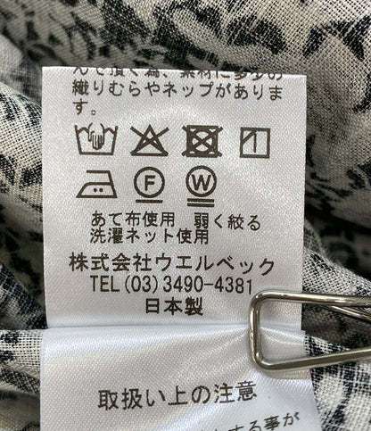 美品 Shower Party シャワーパーティー 半袖ワンピース ブラック 花 リバティ PY2622602 レディース SIZE 1