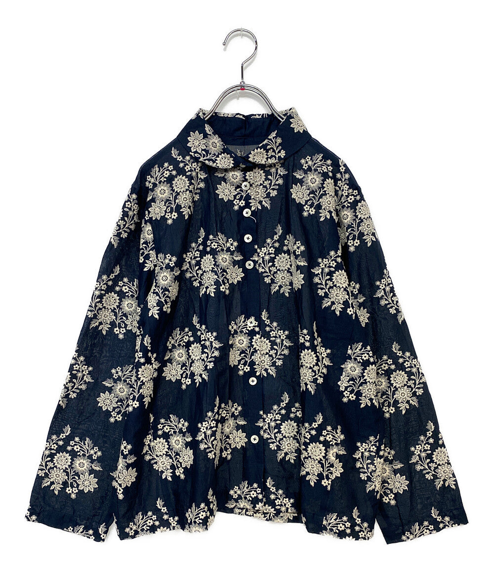 美品 Cotton House Aya castle combe garden 　 コットンハウスアヤ カッスルクームガーデン 長袖ブラウス 花 LVCB09049HM レディース SIZE M