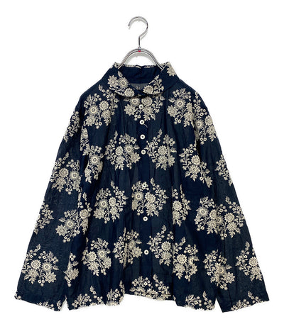 美品 Cotton House Aya castle combe garden 　 コットンハウスアヤ カッスルクームガーデン 長袖ブラウス 花 LVCB09049HM レディース SIZE M