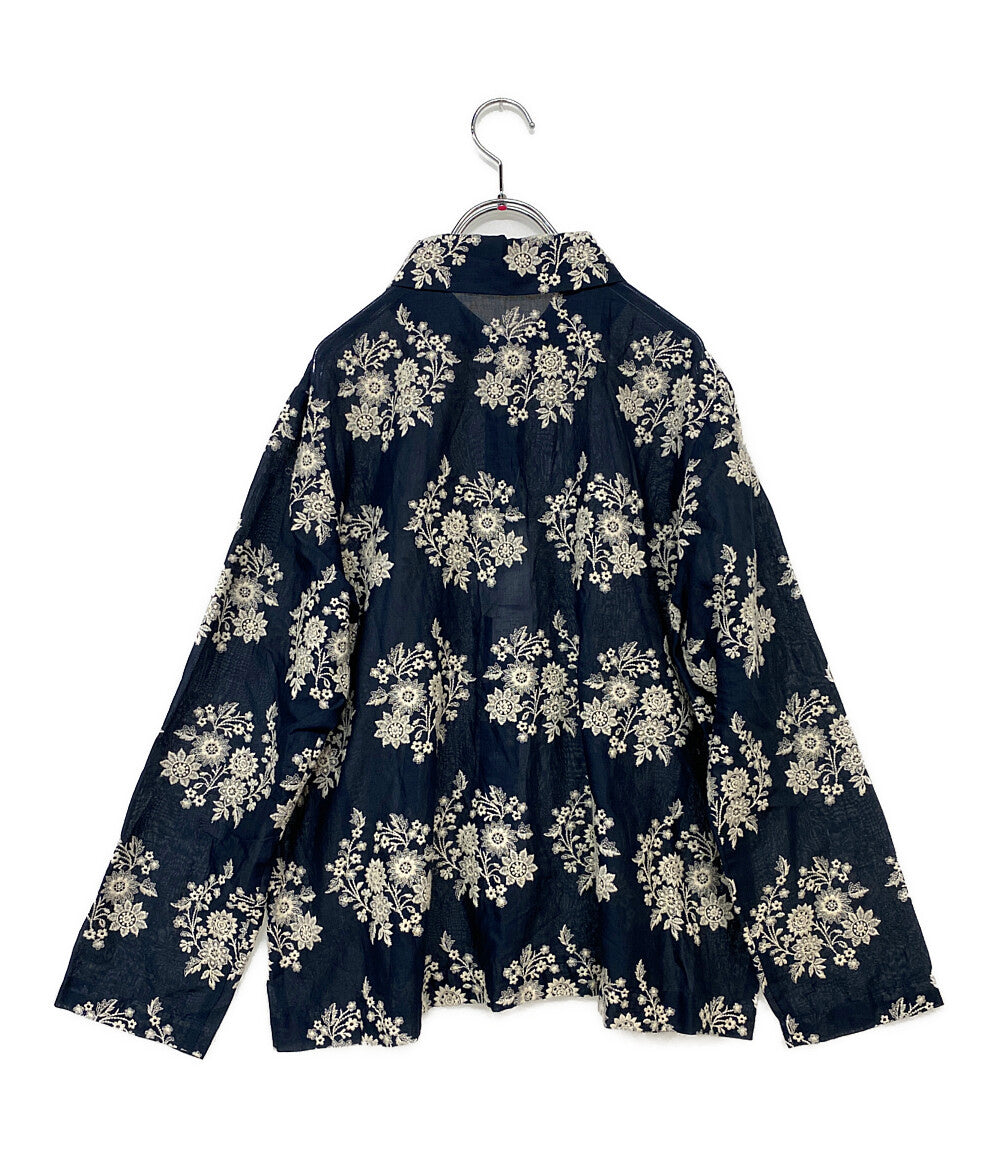 美品 Cotton House Aya castle combe garden 　 コットンハウスアヤ カッスルクームガーデン 長袖ブラウス 花 LVCB09049HM レディース SIZE M