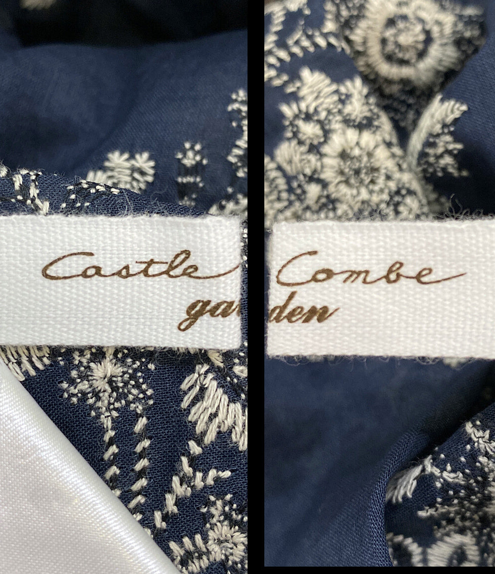美品 Cotton House Aya castle combe garden 　 コットンハウスアヤ カッスルクームガーデン 長袖ブラウス 花 LVCB09049HM レディース SIZE M