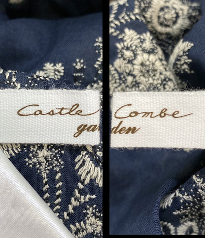 美品 Cotton House Aya castle combe garden 　 コットンハウスアヤ カッスルクームガーデン 長袖ブラウス 花 LVCB09049HM レディース SIZE M