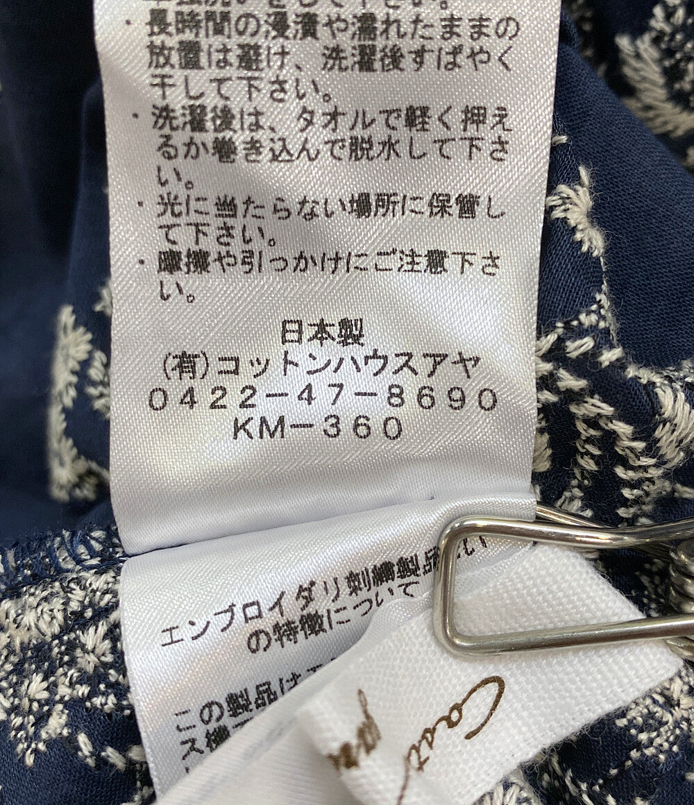 美品 Cotton House Aya castle combe garden 　 コットンハウスアヤ カッスルクームガーデン 長袖ブラウス 花 LVCB09049HM レディース SIZE M