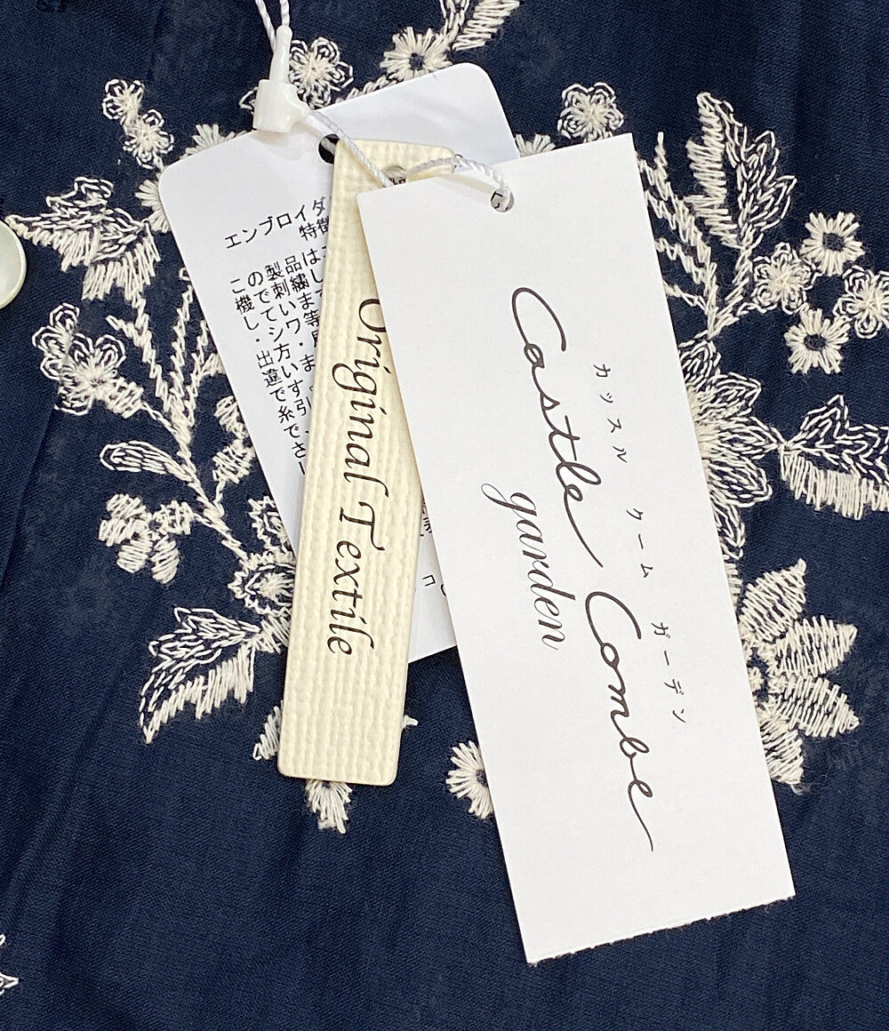 美品 Cotton House Aya castle combe garden 　 コットンハウスアヤ カッスルクームガーデン 長袖ブラウス 花 LVCB09049HM レディース SIZE M