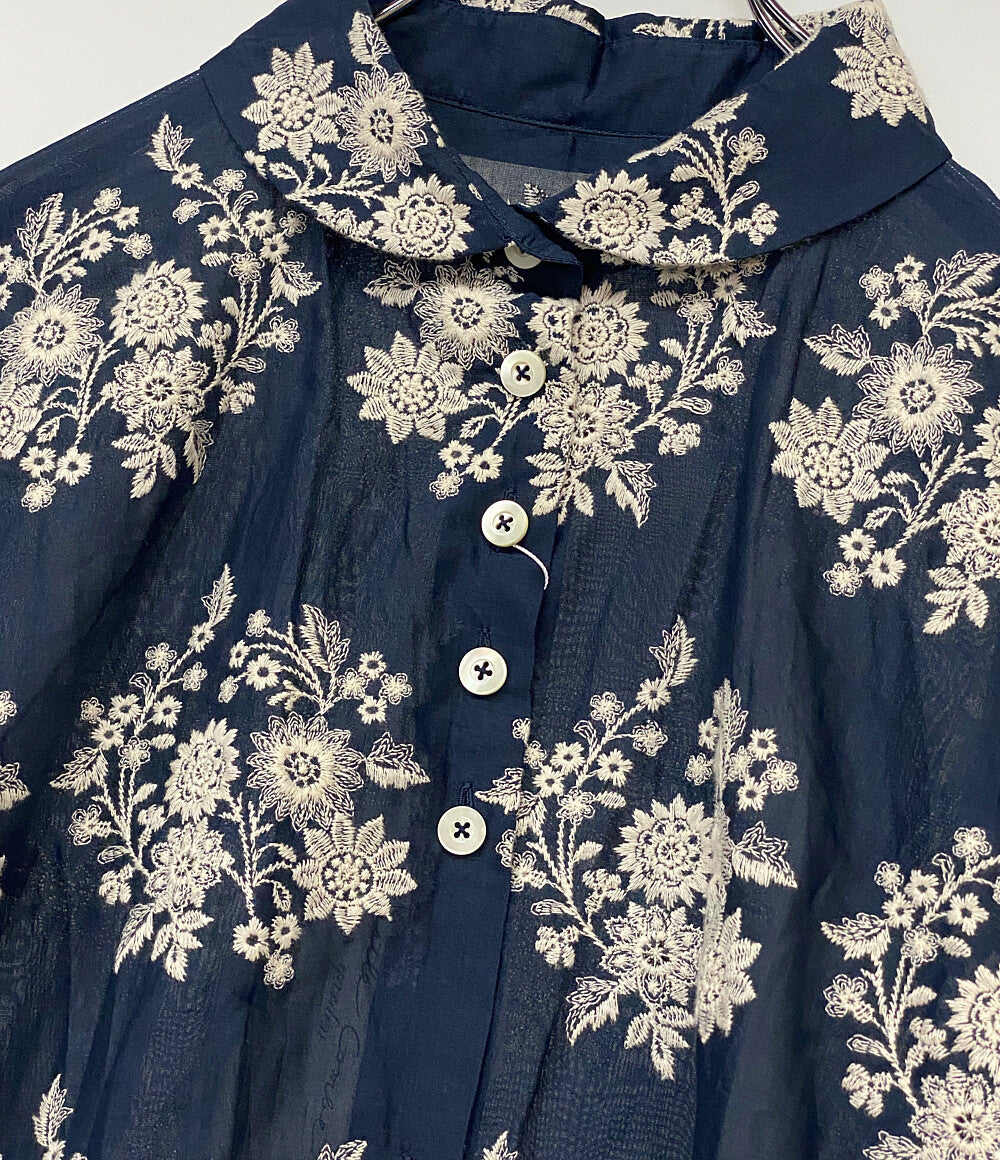 美品 Cotton House Aya castle combe garden 　 コットンハウスアヤ カッスルクームガーデン 長袖ブラウス 花 LVCB09049HM レディース SIZE M
