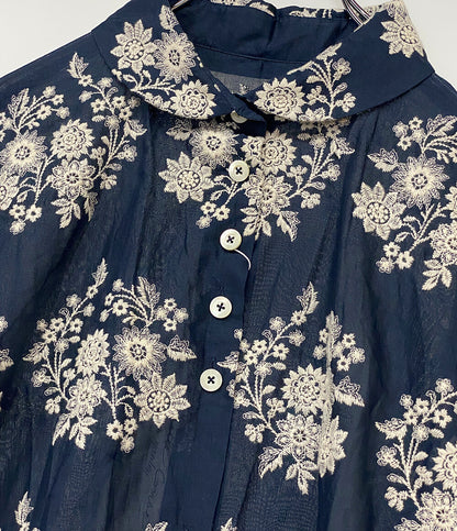 美品 Cotton House Aya castle combe garden 　 コットンハウスアヤ カッスルクームガーデン 長袖ブラウス 花 LVCB09049HM レディース SIZE M