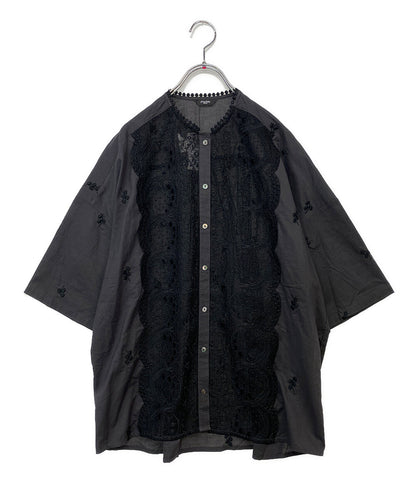 marble SUD マーブルシュッド ブラウス スズラン レース ブラック 05GM069066 レディース SIZE -