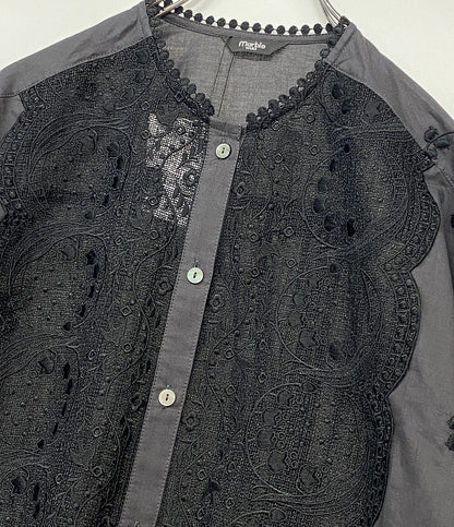 marble SUD マーブルシュッド ブラウス スズラン レース ブラック 05GM069066 レディース SIZE -