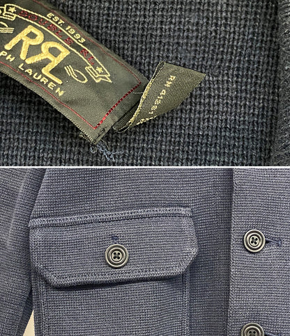 RRL RALPH LAUREN 厚手カーディガン グレー メンズ SIZE S ダブルアールエル