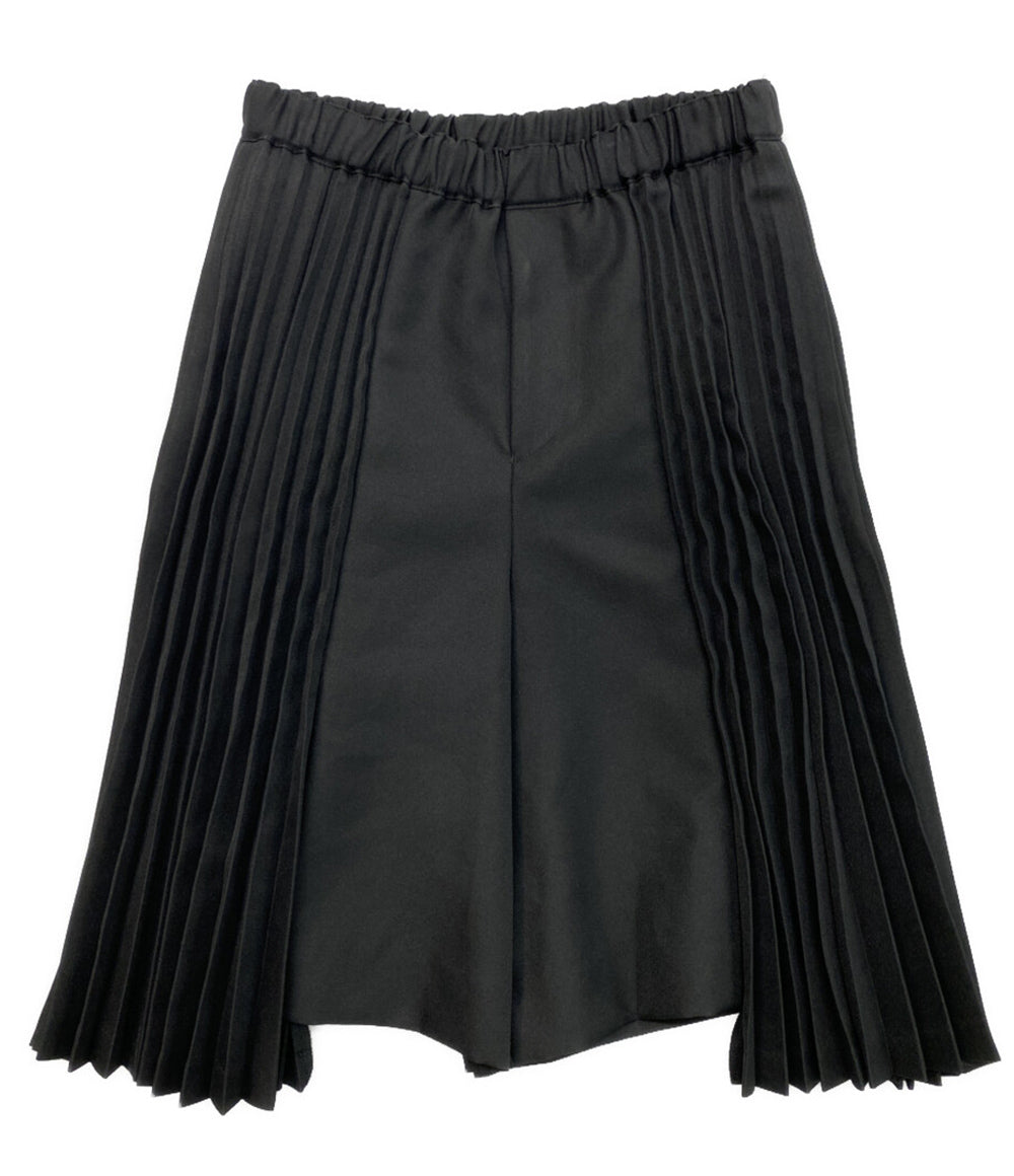 BLACK COMME des GARCONS ハーフパンツ ブラック プリーツ 1Q-P012 メンズ SIZE XS ブラックコムデギャルソン