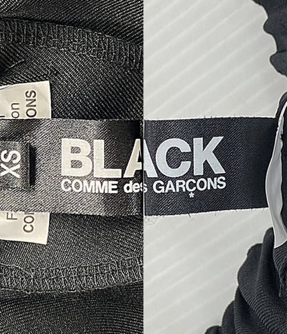 BLACK COMME des GARCONS ハーフパンツ ブラック プリーツ 1Q-P012 メンズ SIZE XS ブラックコムデギャルソン