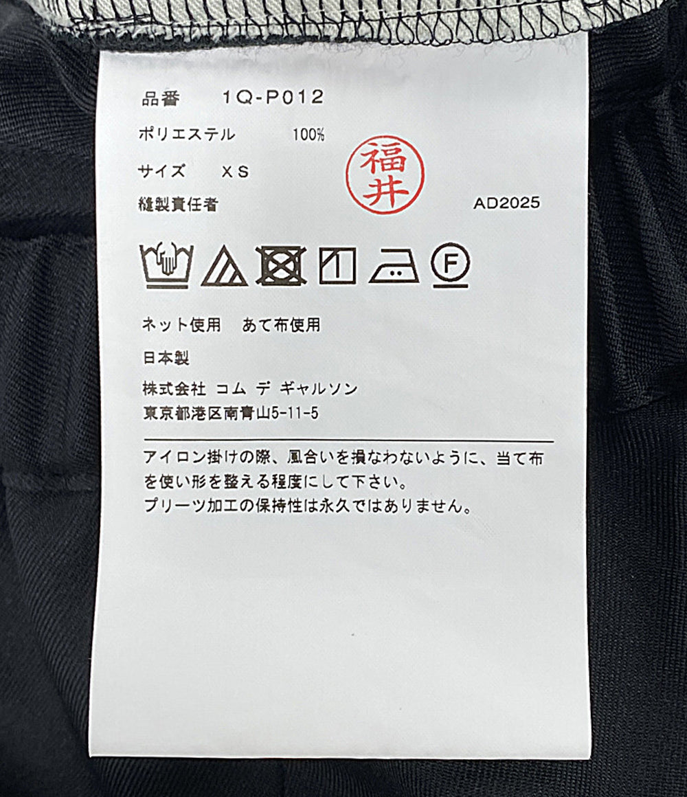 BLACK COMME des GARCONS ハーフパンツ ブラック プリーツ 1Q-P012 メンズ SIZE XS ブラックコムデギャルソン