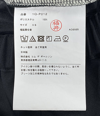 BLACK COMME des GARCONS ハーフパンツ ブラック プリーツ 1Q-P012 メンズ SIZE XS ブラックコムデギャルソン