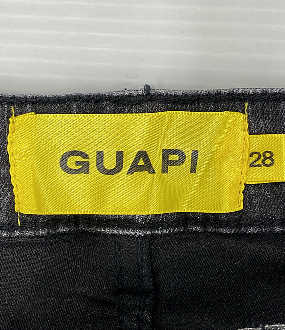 美品 GUAPI グアピ デニムパンツ ブラック スキニー メンズ SIZE 28