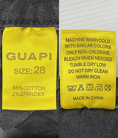 美品 GUAPI グアピ デニムパンツ ブラック スキニー メンズ SIZE 28