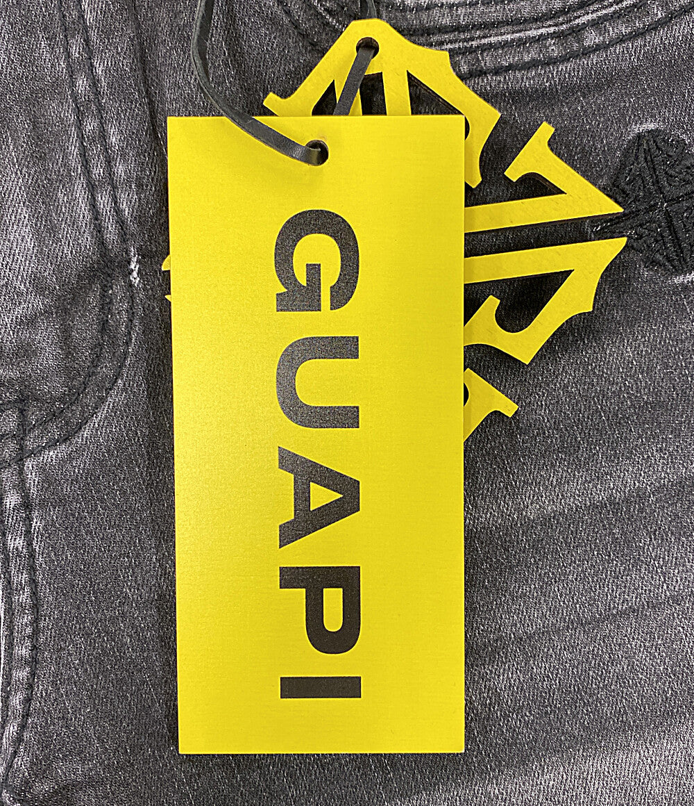美品 GUAPI グアピ デニムパンツ ブラック スキニー メンズ SIZE 28