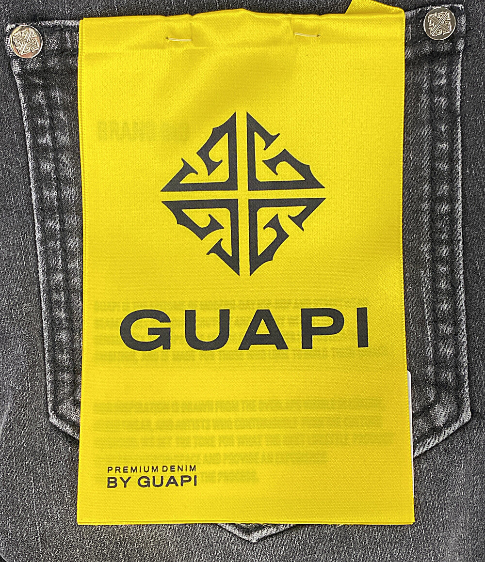 美品 GUAPI グアピ デニムパンツ ブラック スキニー メンズ SIZE 28