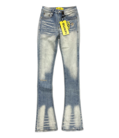 美品 GUAPI グアピ デニムフレアパンツ ライトブルー スキニー メンズ SIZE 28
