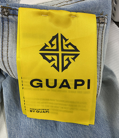 美品 GUAPI グアピ デニムフレアパンツ ライトブルー スキニー メンズ SIZE 28