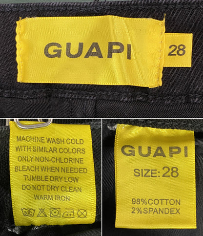 GUAPI グアピ デニムパンツ ブラック メンズ SIZE 28