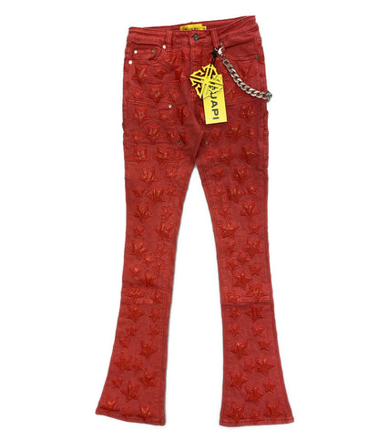 美品 GUAPI グアピ デニムパンツ チェーン付き レッド メンズ SIZE 30