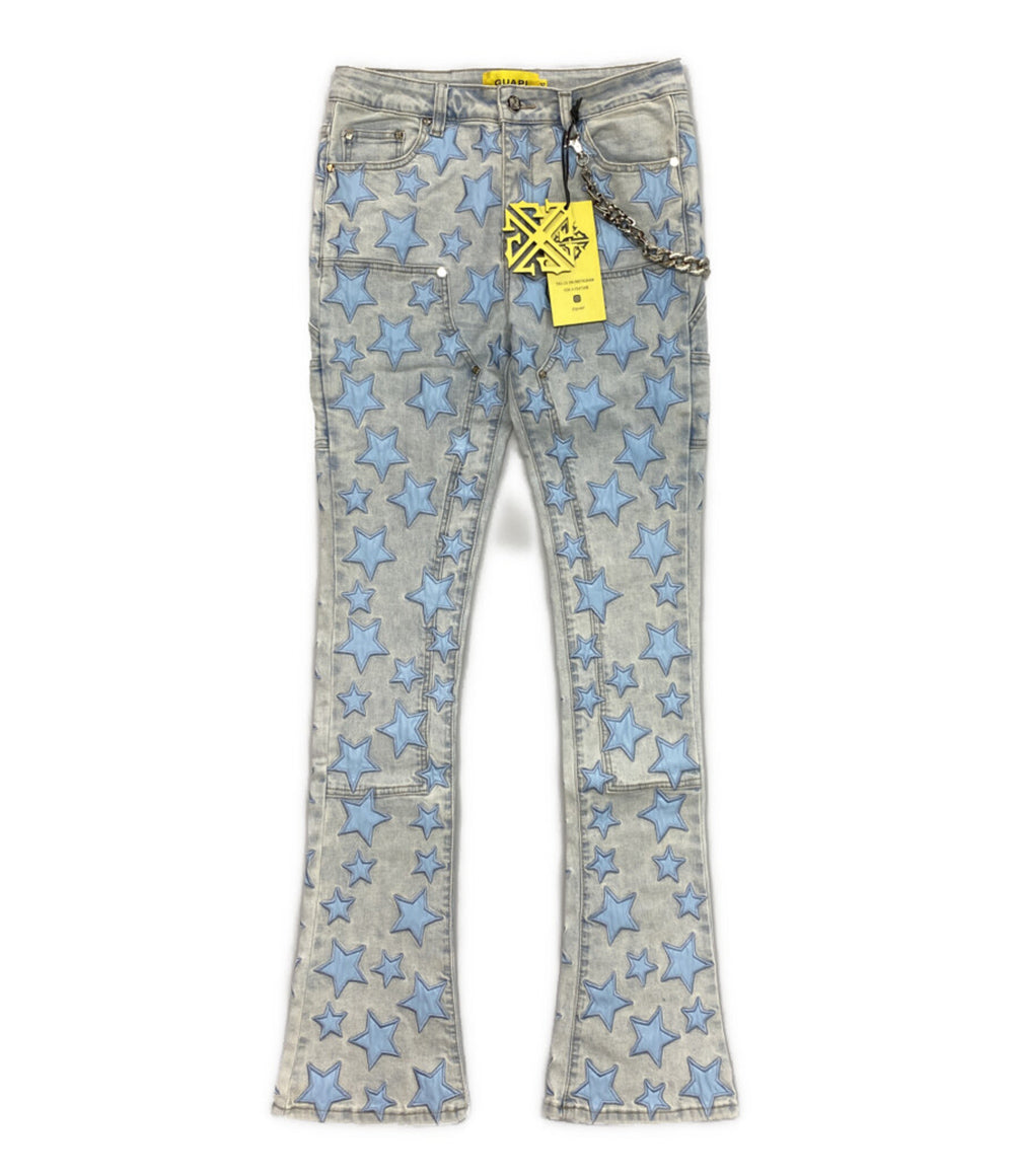 GUAPI グアピ デニムパンツ ブルー スター メンズ SIZE 32