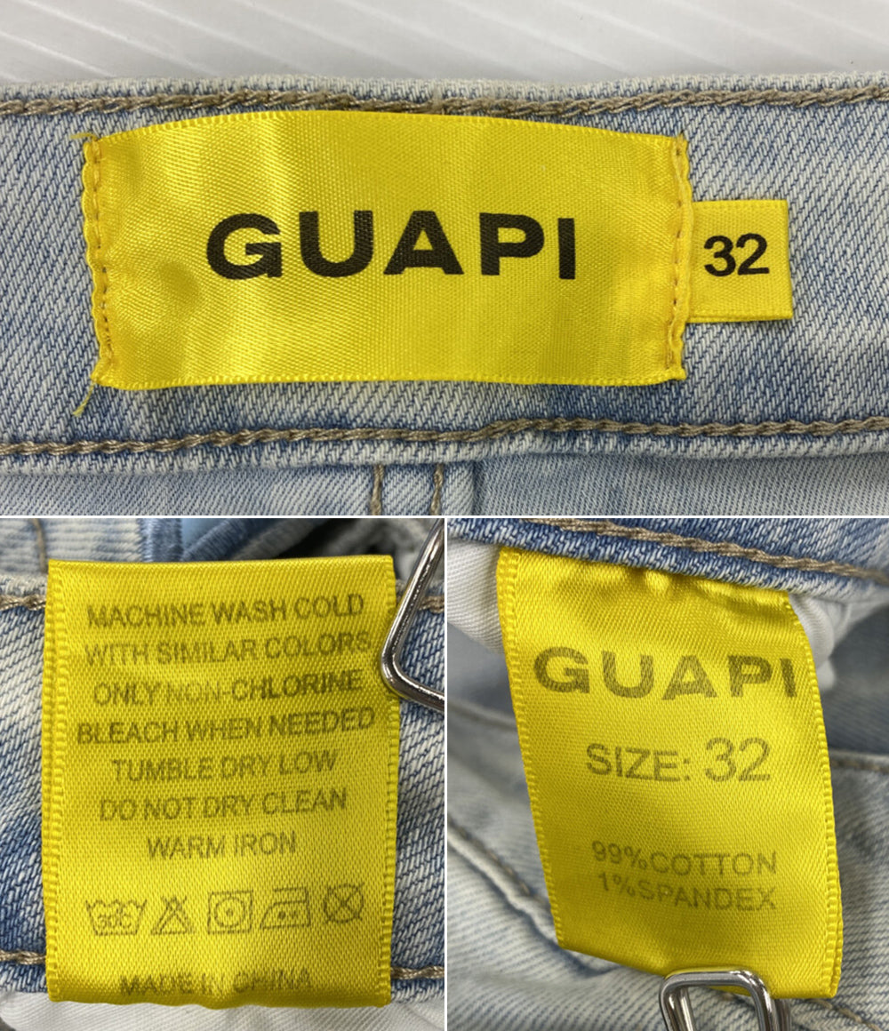 GUAPI グアピ デニムパンツ ブルー スター メンズ SIZE 32