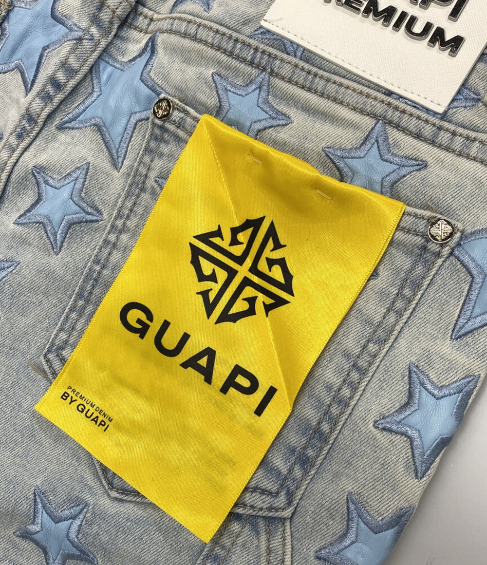GUAPI グアピ デニムパンツ ブルー スター メンズ SIZE 32