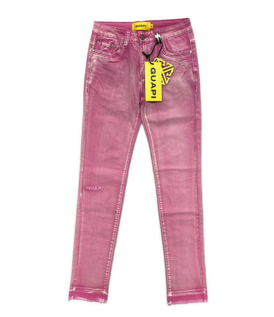 美品 GUAPI グアピ デニムパンツ ピンク スキニー メンズ SIZE 28