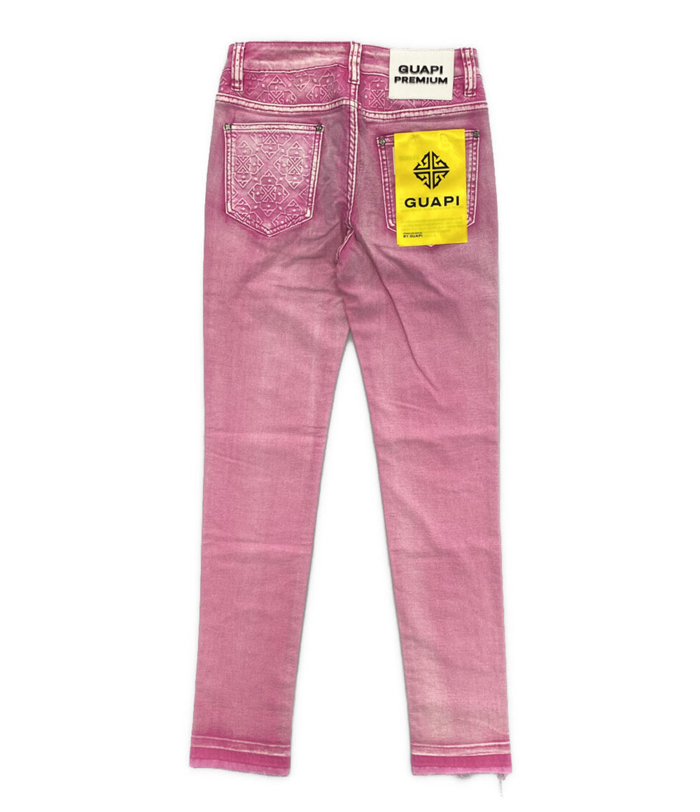 美品 GUAPI グアピ デニムパンツ ピンク スキニー メンズ SIZE 28