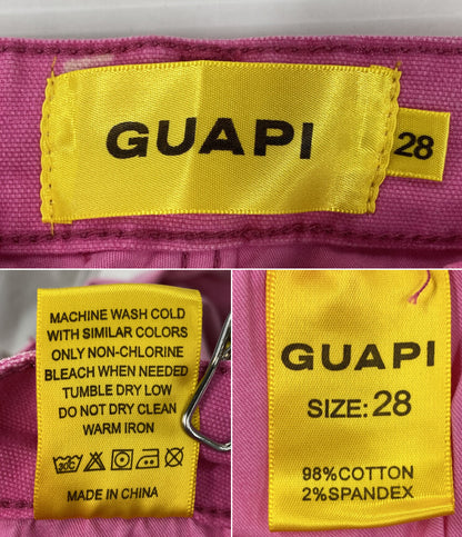 美品 GUAPI グアピ デニムパンツ ピンク スキニー メンズ SIZE 28
