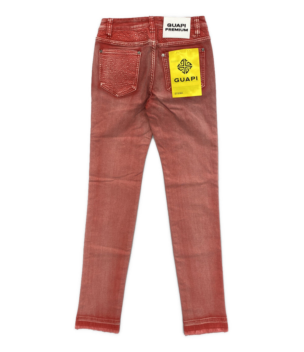 美品 GUAPI グアピ デニムパンツ スキニー レッド メンズ SIZE 28