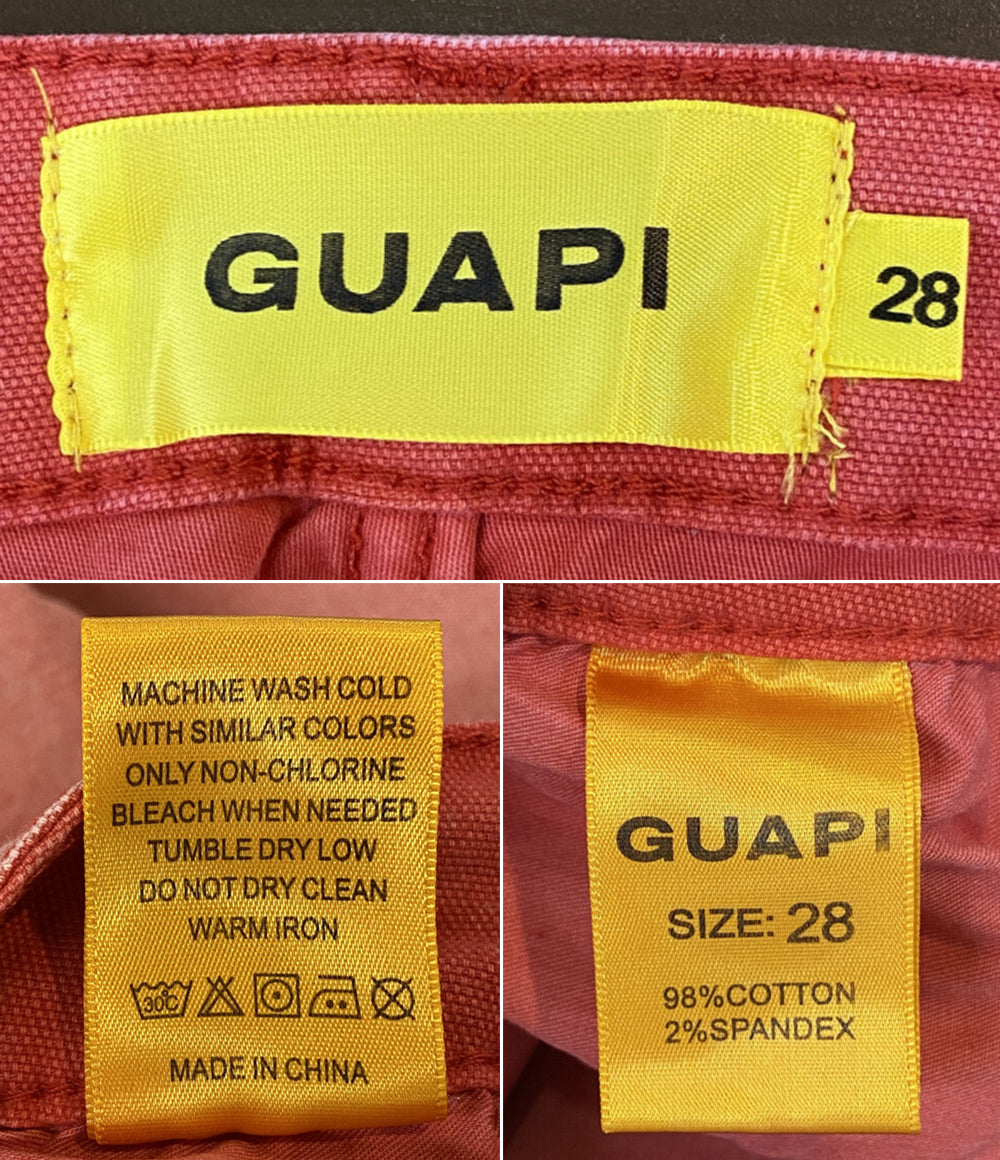 美品 GUAPI グアピ デニムパンツ スキニー レッド メンズ SIZE 28