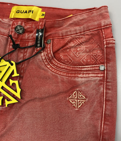 美品 GUAPI グアピ デニムパンツ スキニー レッド メンズ SIZE 28