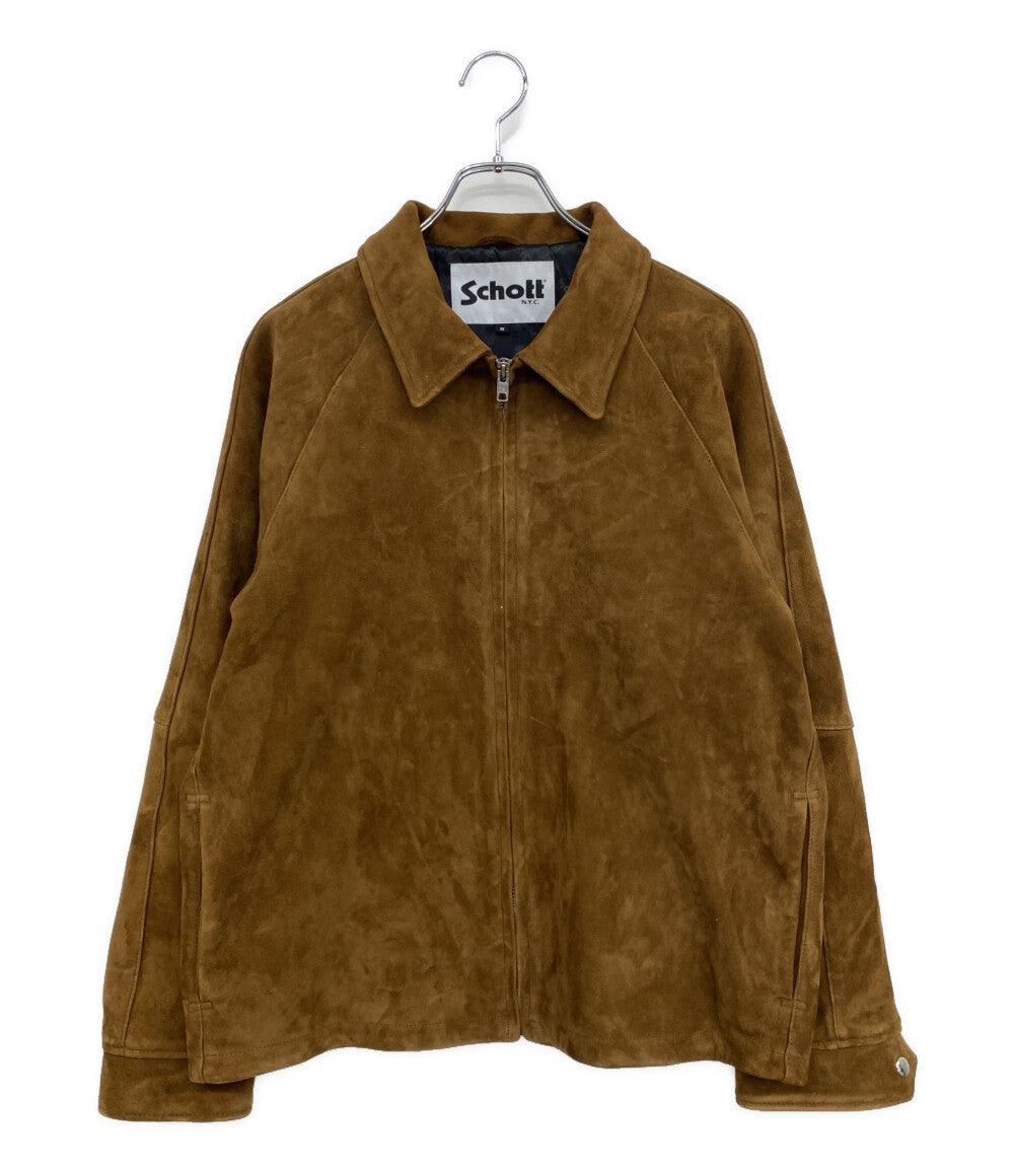 SCHOTT ライダースジャケット やぎ革スエード ブラウン 782-6150008 メンズ SIZE M ショット