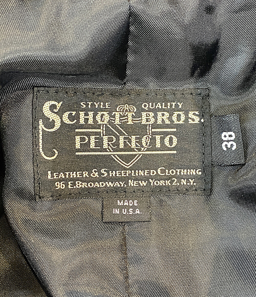 SCHOTT BROS. ショットブロス ピーコート 馬革 ブラック 7825954005 メンズ SIZE 38