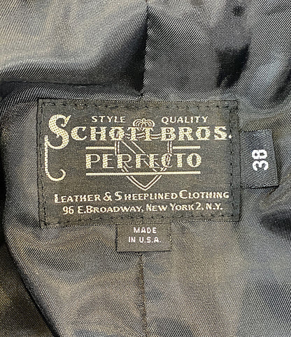 SCHOTT BROS. ショットブロス ピーコート 馬革 ブラック 7825954005 メンズ SIZE 38