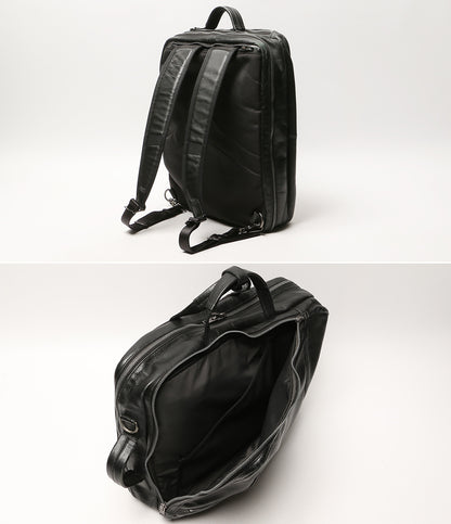LUGGAGE LABEL ブリーフケース 3way レザー ブラック メンズ ラゲッジレーベル