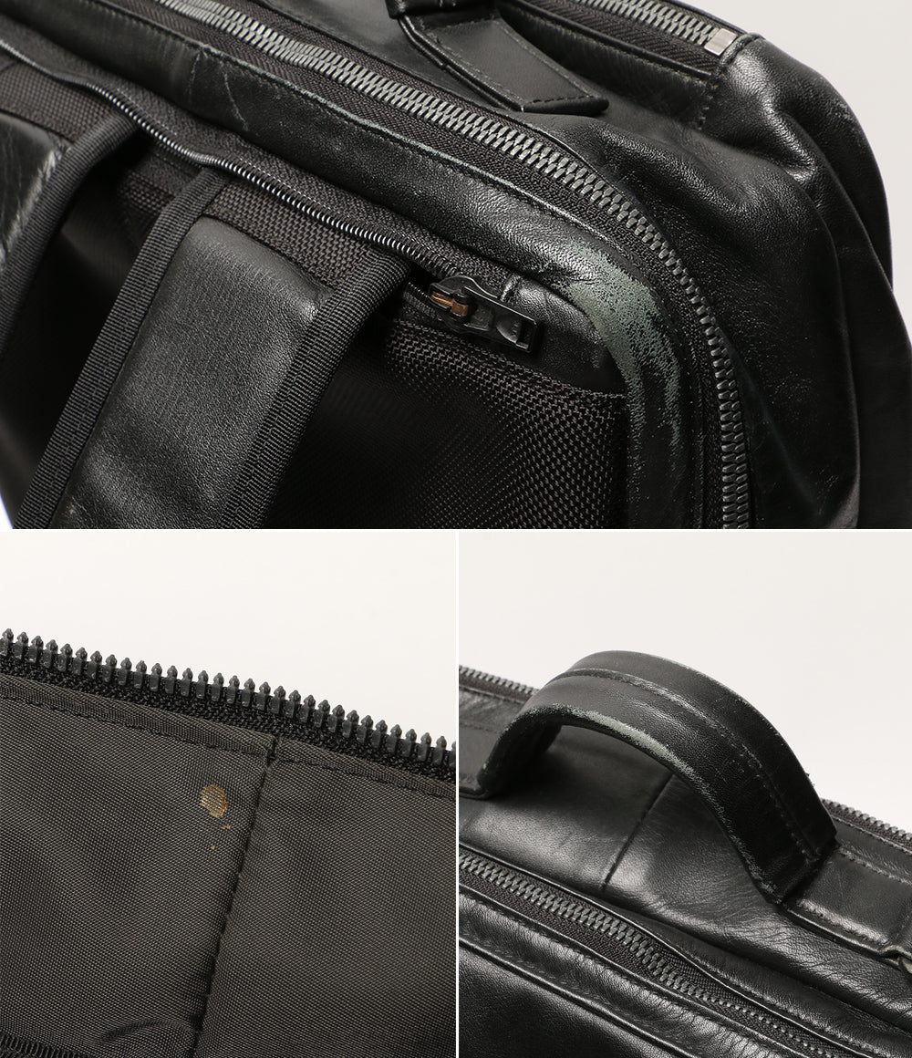 LUGGAGE LABEL ブリーフケース 3way レザー ブラック メンズ ラゲッジレーベル
