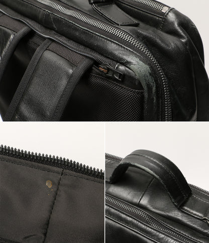 LUGGAGE LABEL ブリーフケース 3way レザー ブラック メンズ ラゲッジレーベル