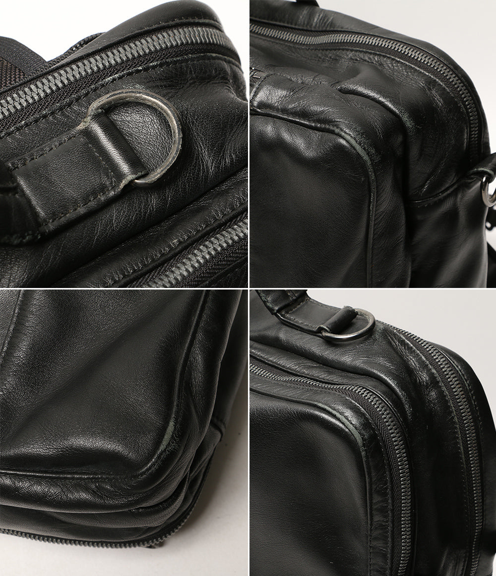 LUGGAGE LABEL ブリーフケース 3way レザー ブラック メンズ ラゲッジレーベル