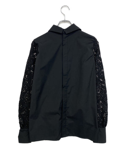 Tresor by lana トレゾールバイラナ 長袖シャツ ケミカルレースブラウス ブラック 653 4116 レディース SIZE F