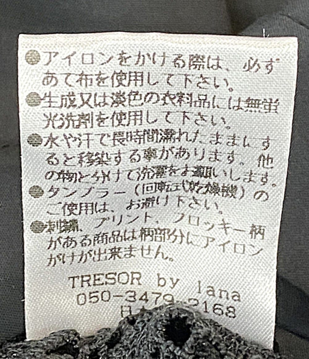 Tresor by lana トレゾールバイラナ 長袖シャツ ケミカルレースブラウス ブラック 653 4116 レディース SIZE F