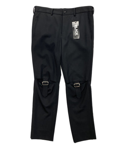 BLACK COMME des GARCONS パンツ カットアウト アジャスター スラックス AD2023 1L-P012 メンズ SIZE M ブラックコムデギャルソン