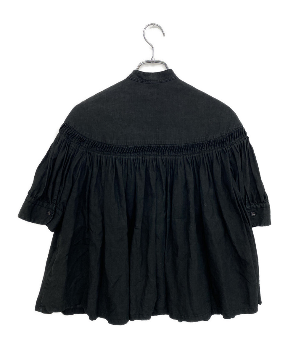 scye 半袖シャツ リネン高密度半袖タックシャツ 1219-31029 レディース SIZE 36 サイ