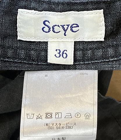 scye 半袖シャツ リネン高密度半袖タックシャツ 1219-31029 レディース SIZE 36 サイ