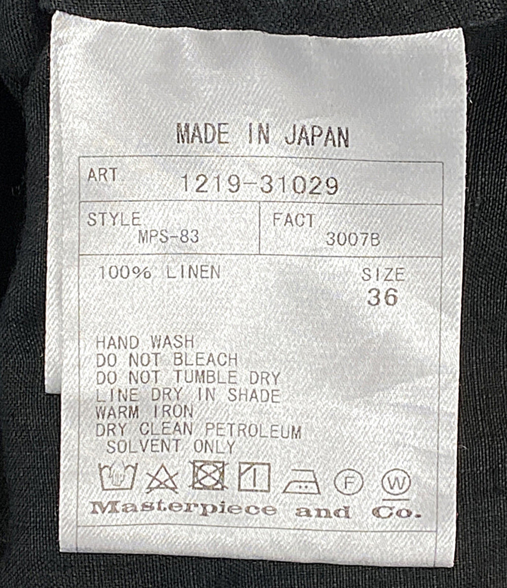 scye 半袖シャツ リネン高密度半袖タックシャツ 1219-31029 レディース SIZE 36 サイ